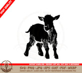Adorable Baby Goat SVG Cut File Design Download